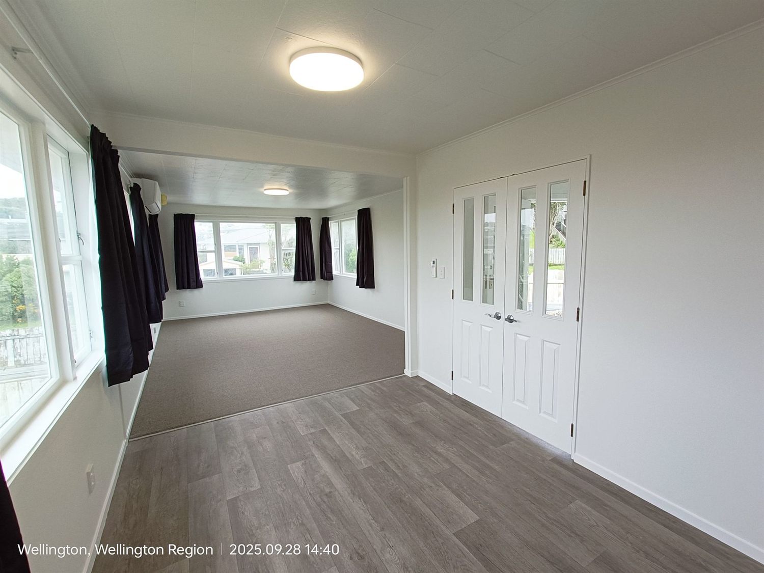 Finished open lounge and dining area after the renovation